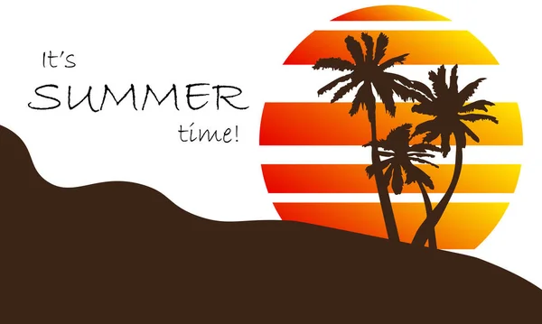 Witam Lato Wektor Ilustracji Witamy Summer Suitable Dla Karty Baner — Wektor stockowy