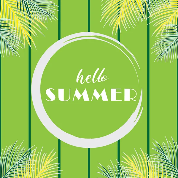 Olá Verão Ilustração Vetorial Bem Vindo Summer Suitable Para Cartão —  Vetores de Stock