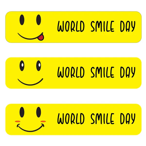 世界の笑顔の日のベクターのイラスト カード またはポスターのために適した — ストックベクタ