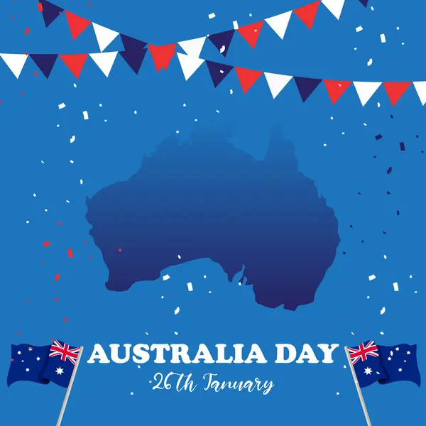 Australia Day Vector Illustration Suitable Card Banner Poster — Stock Vector