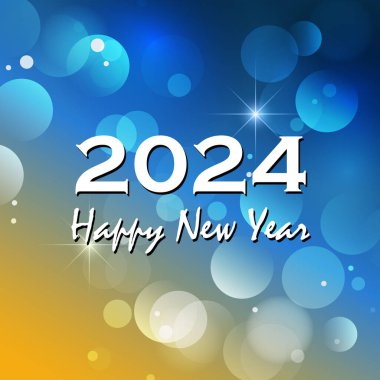 2024 mutlu yeni yıl vektör geçmişi. Kart, pankart veya poster için uygundur.