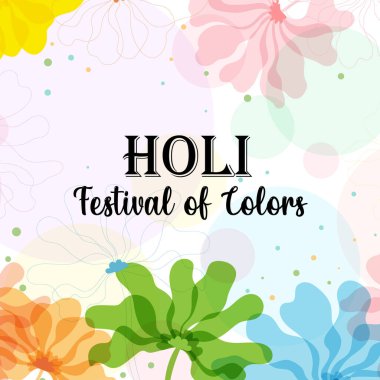 Holi festivali arka plan illüstrasyonu. Kart, pankart ya da poster için uygun.