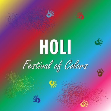 Holi festivali arka plan illüstrasyonu. Kart, pankart ya da poster için uygun.