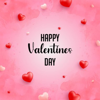 Sevgililer Günü vektör illüstrasyonunuz kutlu olsun. Kart, pankart ya da poster için uygun.