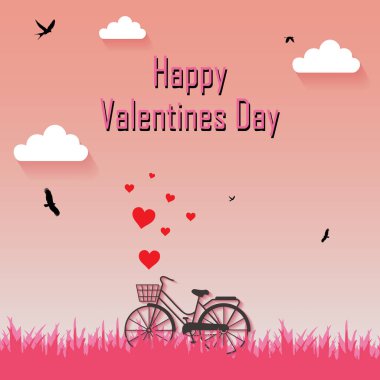 Sevgililer Günü vektör illüstrasyonunuz kutlu olsun. Kart, pankart ya da poster için uygun.