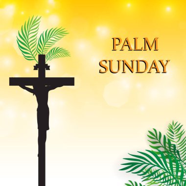 Palm Sunday vektör illüstrasyon geçmişi. Kart, pankart veya poster için uygundur.