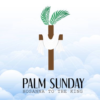 Palm Sunday vektör illüstrasyon geçmişi. Kart, pankart veya poster için uygundur.