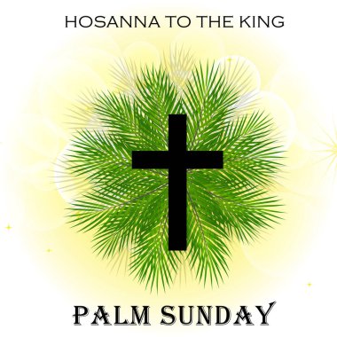Palm Sunday vektör illüstrasyon geçmişi. Kart, pankart veya poster için uygundur.