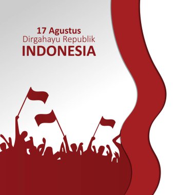 Endonezya bağımsızlık günü vektör geçmişi. Kart, pankart veya poster için uygundur.