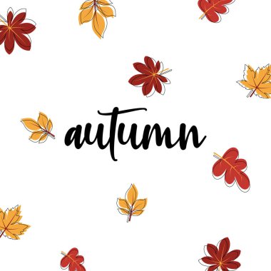 sonbahar vektör illüstrasyon arka planı. Kart, pankart veya poster için uygundur.