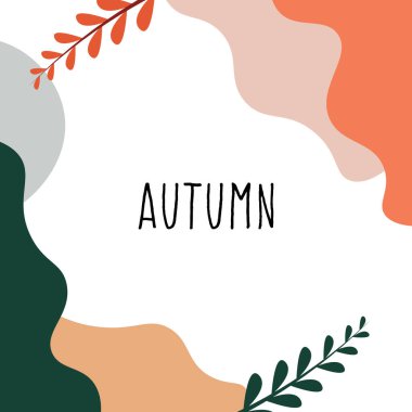 sonbahar vektör illüstrasyon arka planı. Kart, pankart veya poster için uygundur.