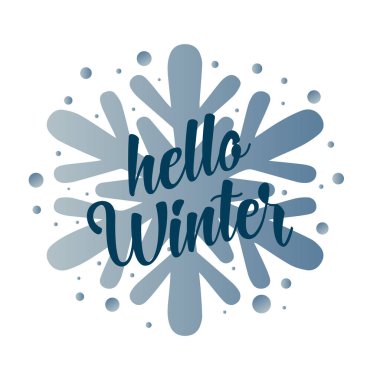 Merhaba kış vektörü arka planı. Kart, pankart veya poster için uygundur.