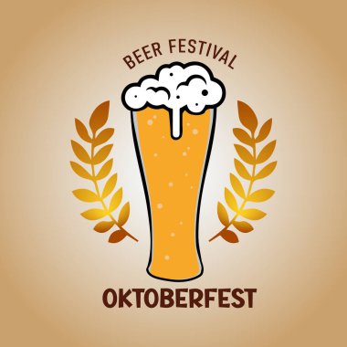 Ekim Festivali vektör illüstrasyon arka planı. Kart, pankart veya poster için uygundur..