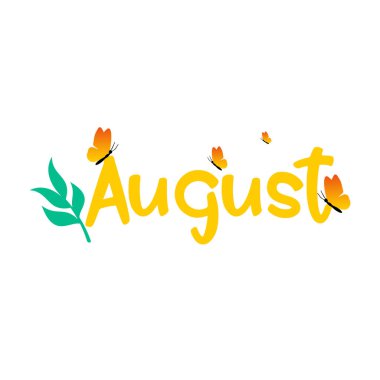 Ağustos vektör illüstrasyon arka planı. Kart, pankart veya poster için uygundur.