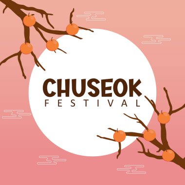 chuseok vektör arkaplanı. Kart, pankart veya poster için uygundur.