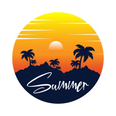 yaz vektör illüstrasyon arka planı. Kart, pankart veya poster için uygundur.