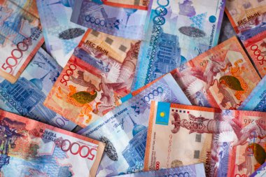 Tenge. Faturayı kapat. Nakit para. Yüksek kalite fotoğraf