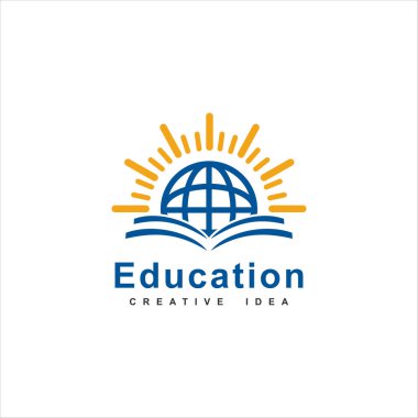 Eğitim logosu şablon tasarım vektör resimlemesi