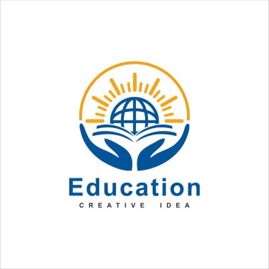 Eğitim logosu şablon tasarım vektör resimlemesi