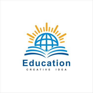 Eğitim logosu şablon tasarım vektör resimlemesi