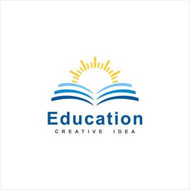 Eğitim logosu şablon tasarım vektör resimlemesi