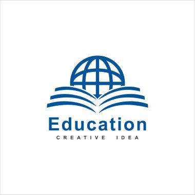 Eğitim logosu şablon tasarım vektör resimlemesi