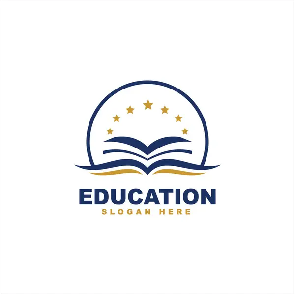 Eğitim logosu şablon tasarım vektör resimlemesi