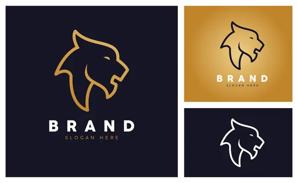 Aslan Kaplan Jaguar Basit Hat Logosu Tasarımı