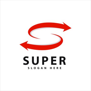 Ok, ilk s simgesi şablon tasarım vektörü. resimleme