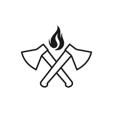 Ahşap kesim hattı logo tasarımı şablon vektör çizimi