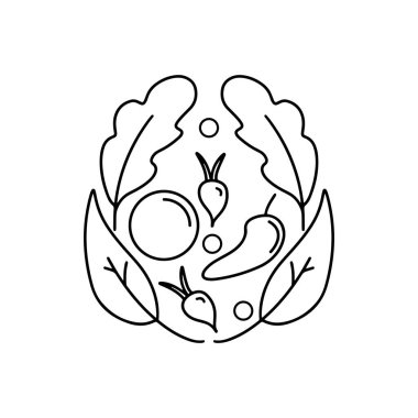 Yeşil bezelyeli sebzeler.