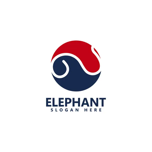 Fil logosu tasarımı şablon vektör çizimi