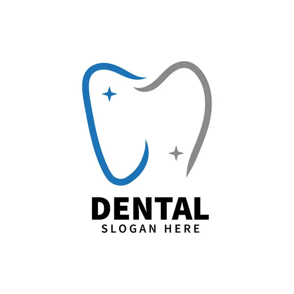 Diş logosu tasarımı şablon vektör ilhamı