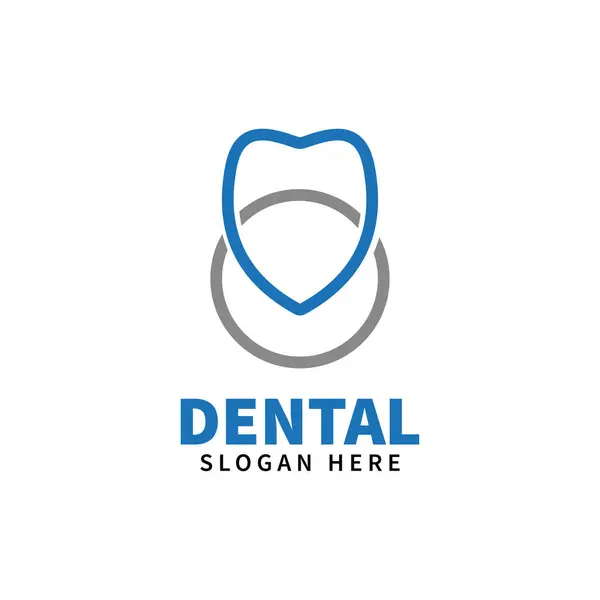 Diş logosu tasarımı şablon vektör ilhamı