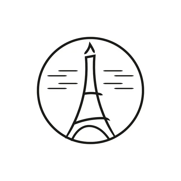 Paris logo şablonu, tasarım vektör illüstrasyon simgesi