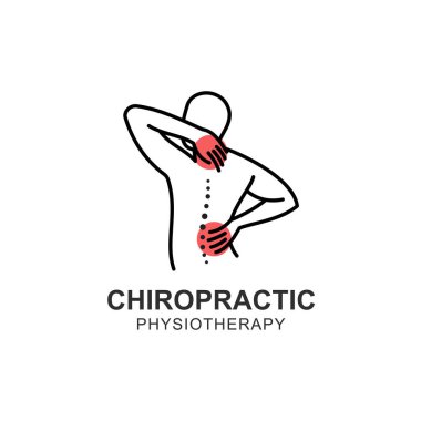 kiropraktik sembolü Vektör simgesi tasarım illüstrasyon şablonu