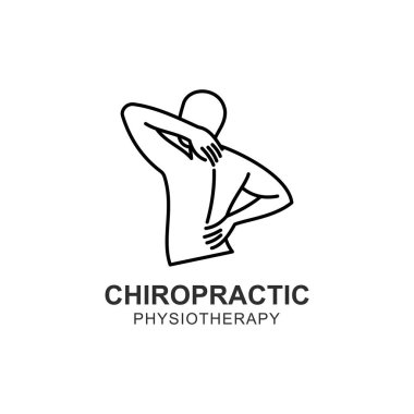 kiropraktik sembolü Vektör simgesi tasarım illüstrasyon şablonu