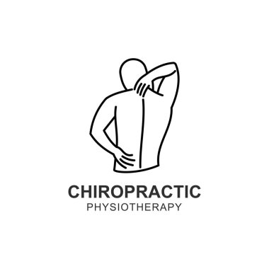 kiropraktik sembolü Vektör simgesi tasarım illüstrasyon şablonu