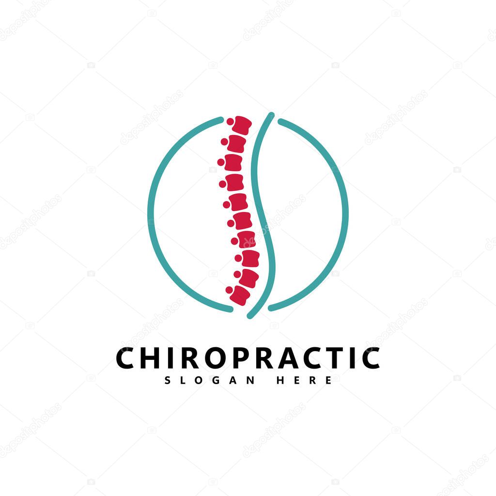 Treatment chiropractic logo design inspiration Physiotherapy symbol icon design