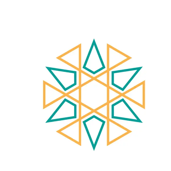 İslami geometrik. Mandala şeklinde dairesel desen. Doğu deseni, İslam, Arapça, Hintçe, Türkçe, Çince, Çince motifler