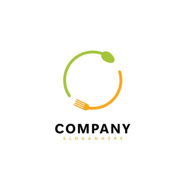 Logo tasarımına bayılırım. Restoran yemekleri için simge sembolü