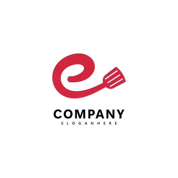 Spatula ve E-Harf Logo Tasarım Sembolü
