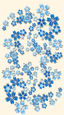 seamless pattern of abstract flowers background