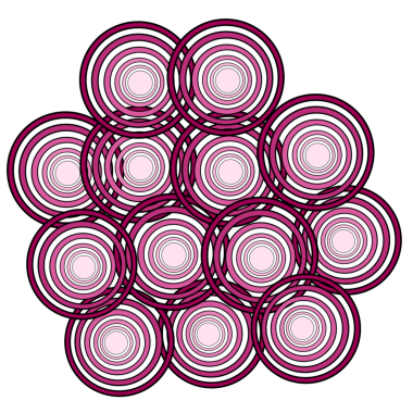 Siyah arkaplanda pembe çember