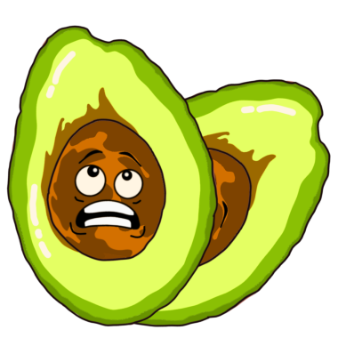 Avokado meyve, illüstrasyon, beyaz arka plan vektör