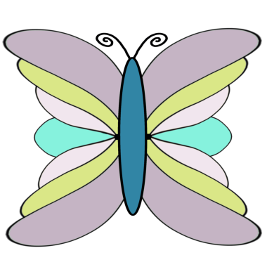 Kelebek simgesi, vektör çizimi