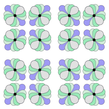 Soyut çiçeklerin kusursuz vektör deseni