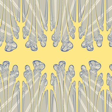 Elle çizilmiş suluboya çiçekler ve dallarla kusursuz desen..