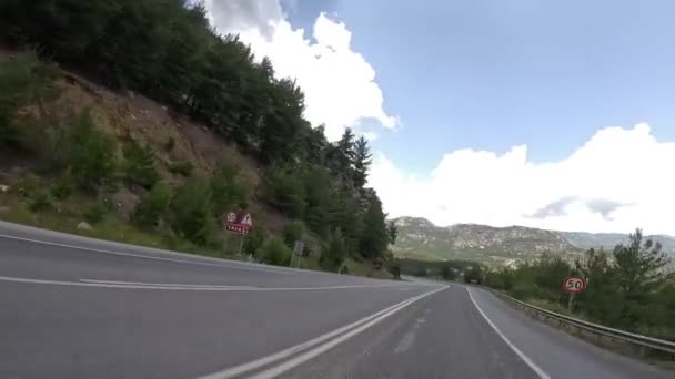 Road Trip Car Mountain Roads Serpentines Turkey 60Fps High Quality — Stock Video