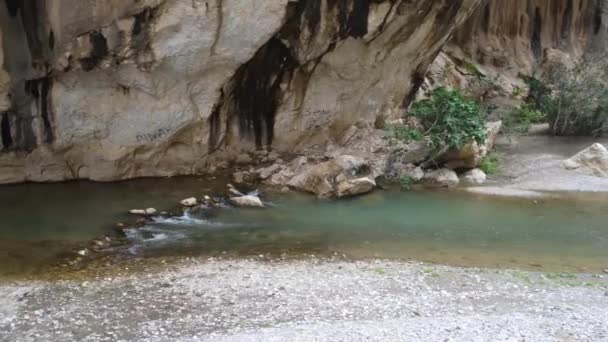 Vol Long Canyon Kapikaya Gorge Étroite Vallée Parmi Les Hautes — Video